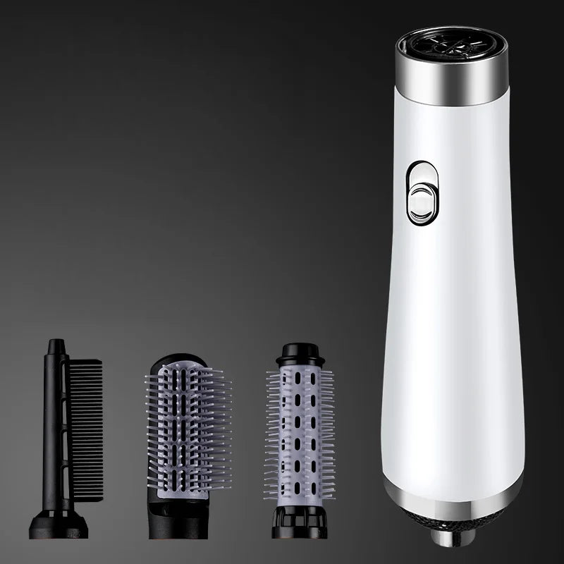 Hair Dryer Portable Comb lonic Hair Straightening Brush Hot Air Curling For Hair Roller Blow Dryer Quick Dry Hair Curler Curling Peaceful Pleasures Health and Wellness White EU