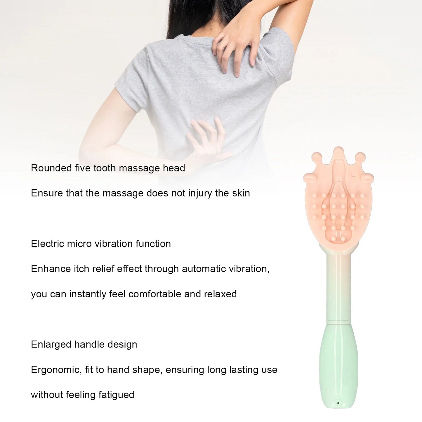Electric Back Scratcher Extendable Effective Itch Relief Body Scratch