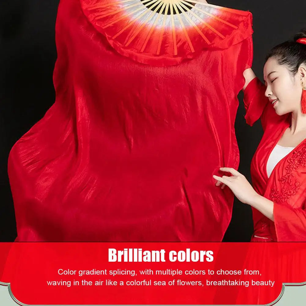 Women Belly Dance Silk Fans for Elegant Performances Peaceful Pleasures Health and Wellness