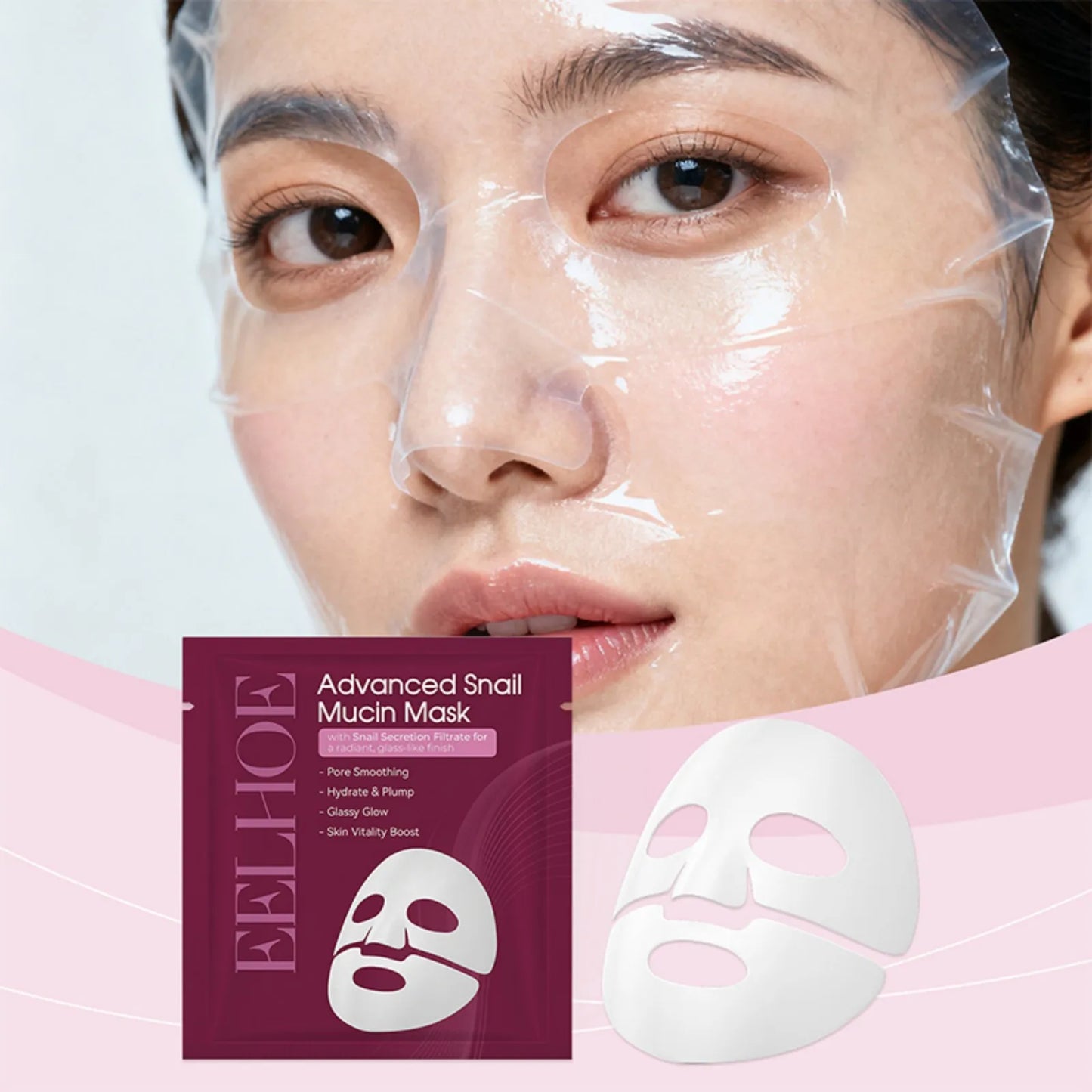 Snail Mucin Sheet Mask – Hydrating, Glass Skin & Glow