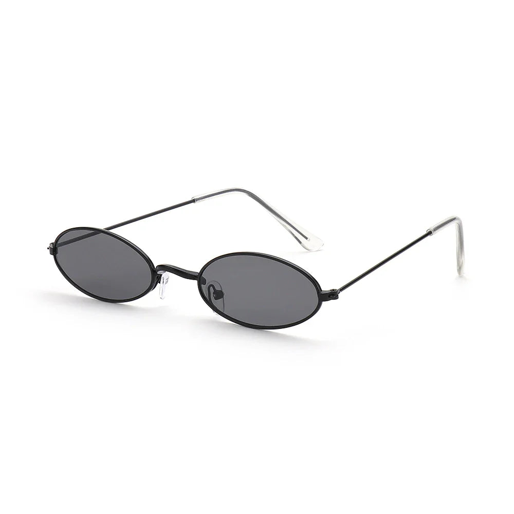 Retro Oval Sunglasses UV400 Vintage Unisex Alloy Frame