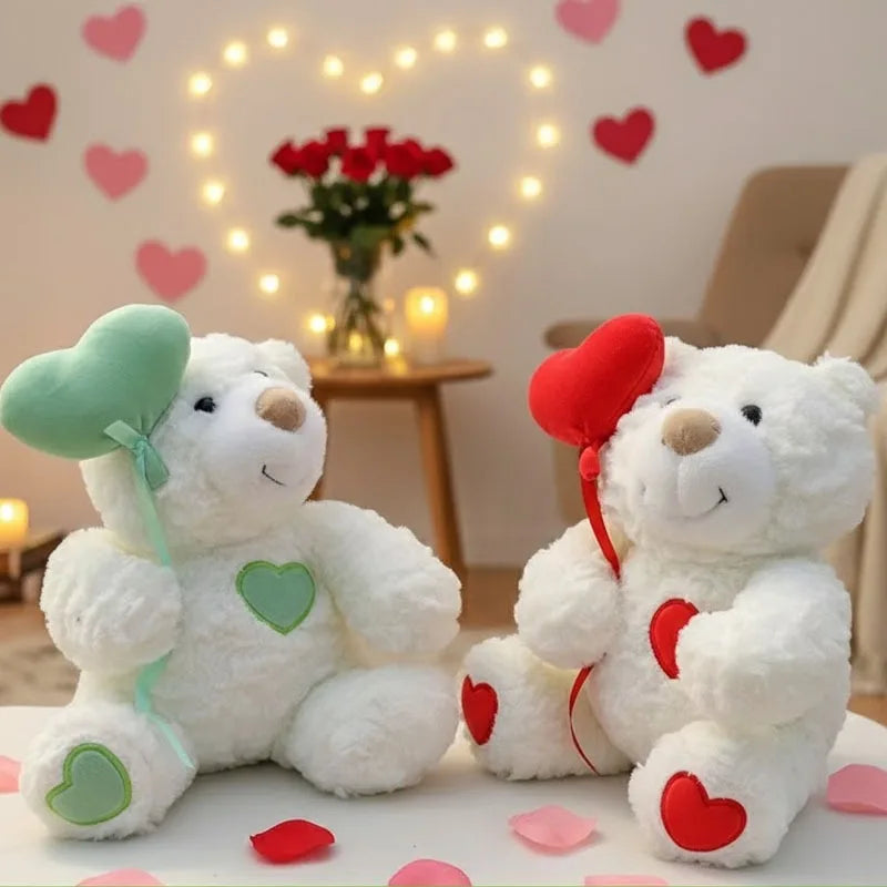 Heart Bear Plush Toy 25cm – Romantic Stuffed Animal Gift
