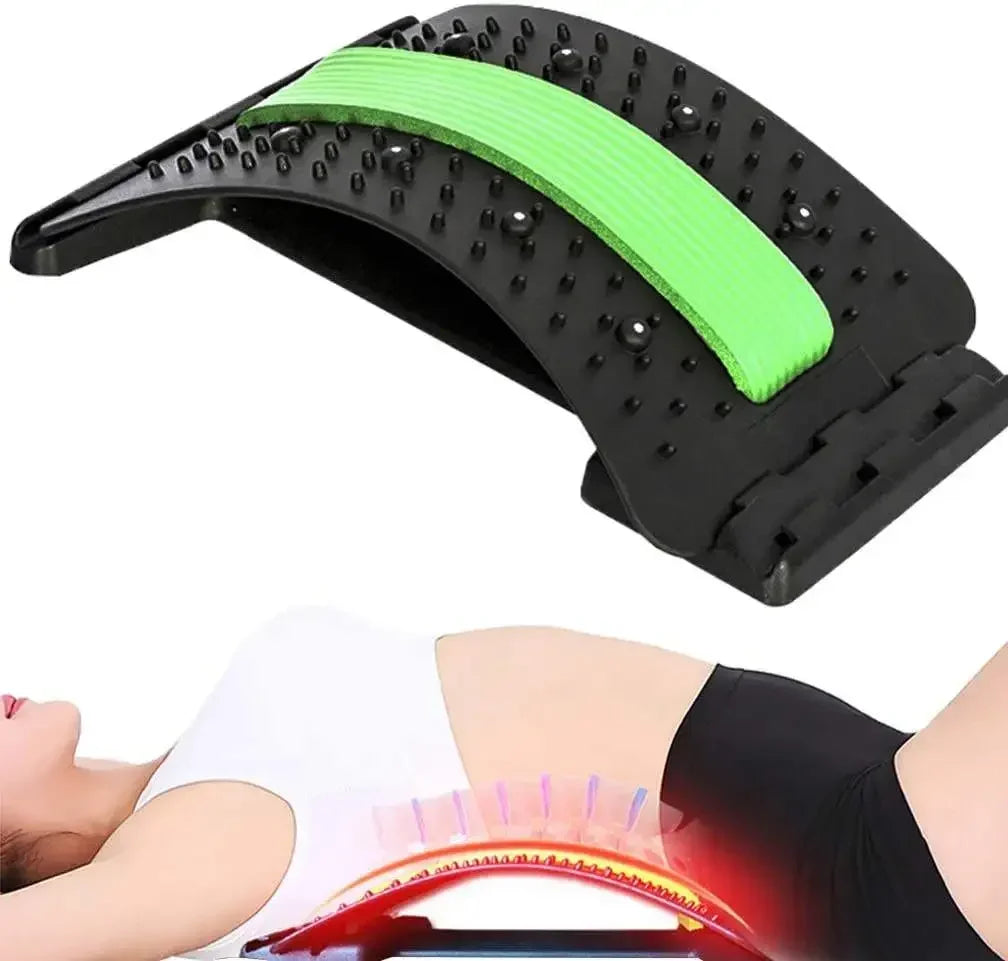 Back Stretcher Spine Massager | 3-Level Magnetic Lumbar Support