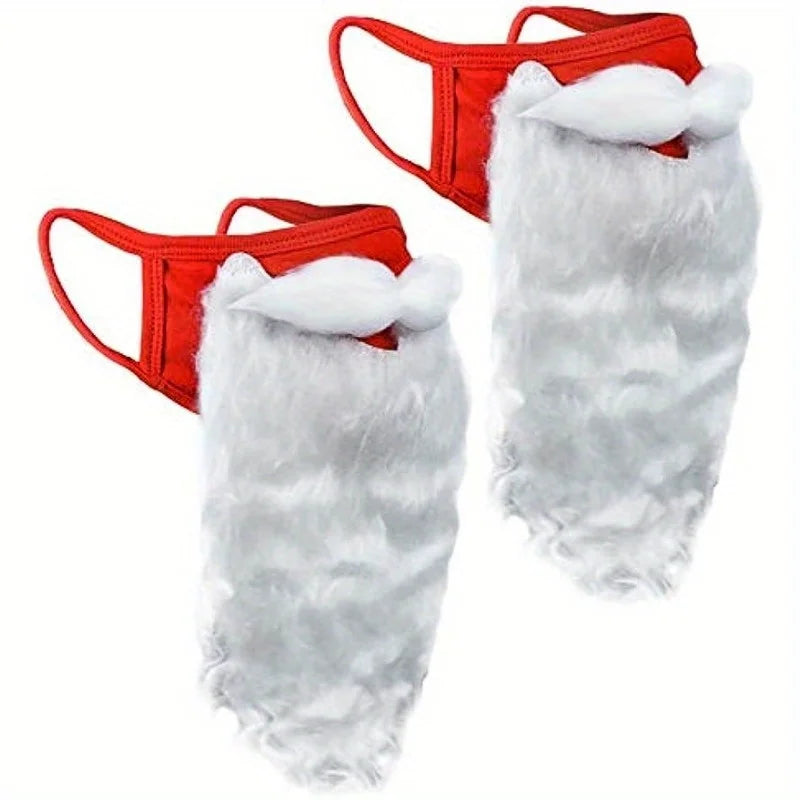 3D Santa Claus Beard Mask – Funny Reusable Xmas Cosplay