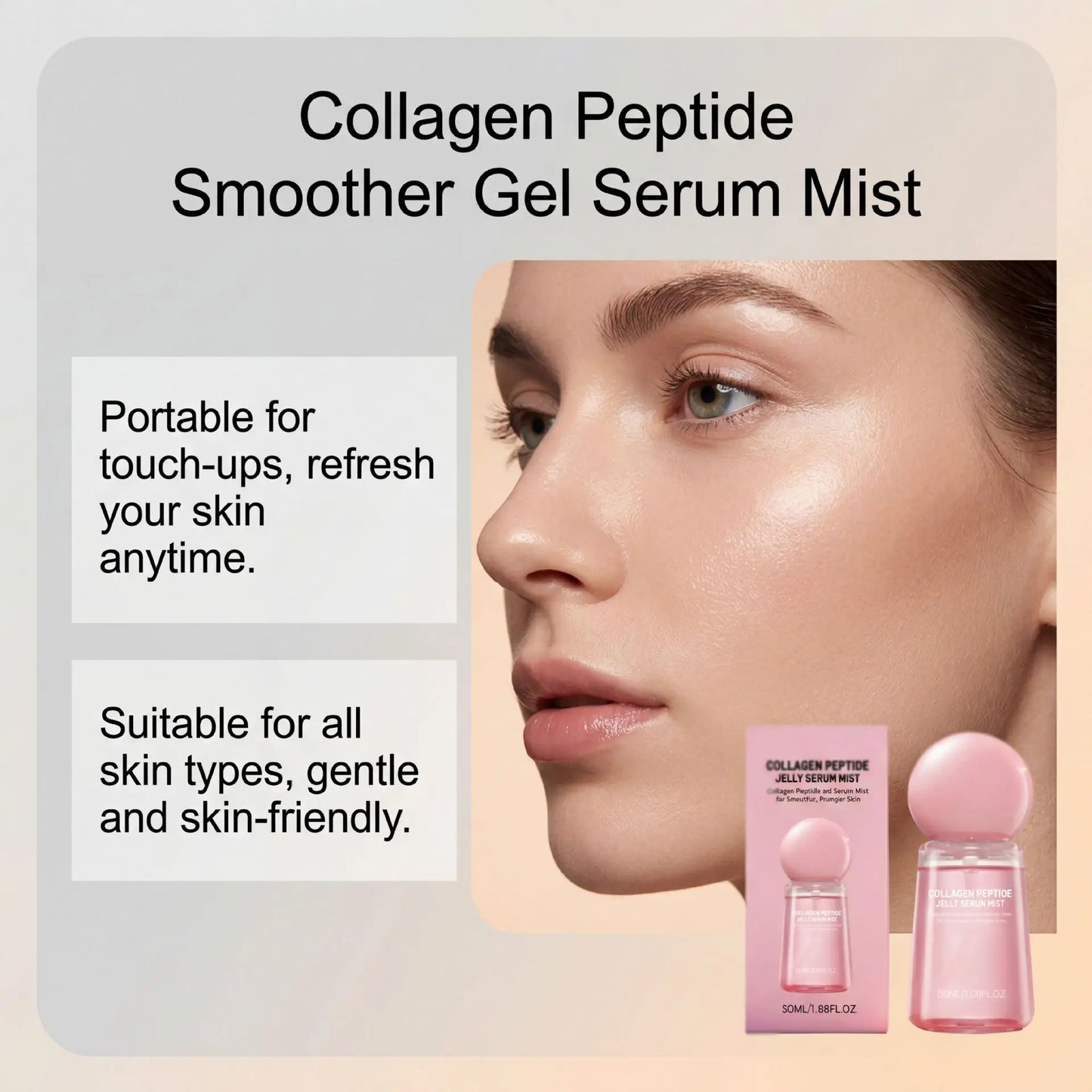 Collagen Peptides Jelly Serum Mist – Hydrate & Tighten Pores