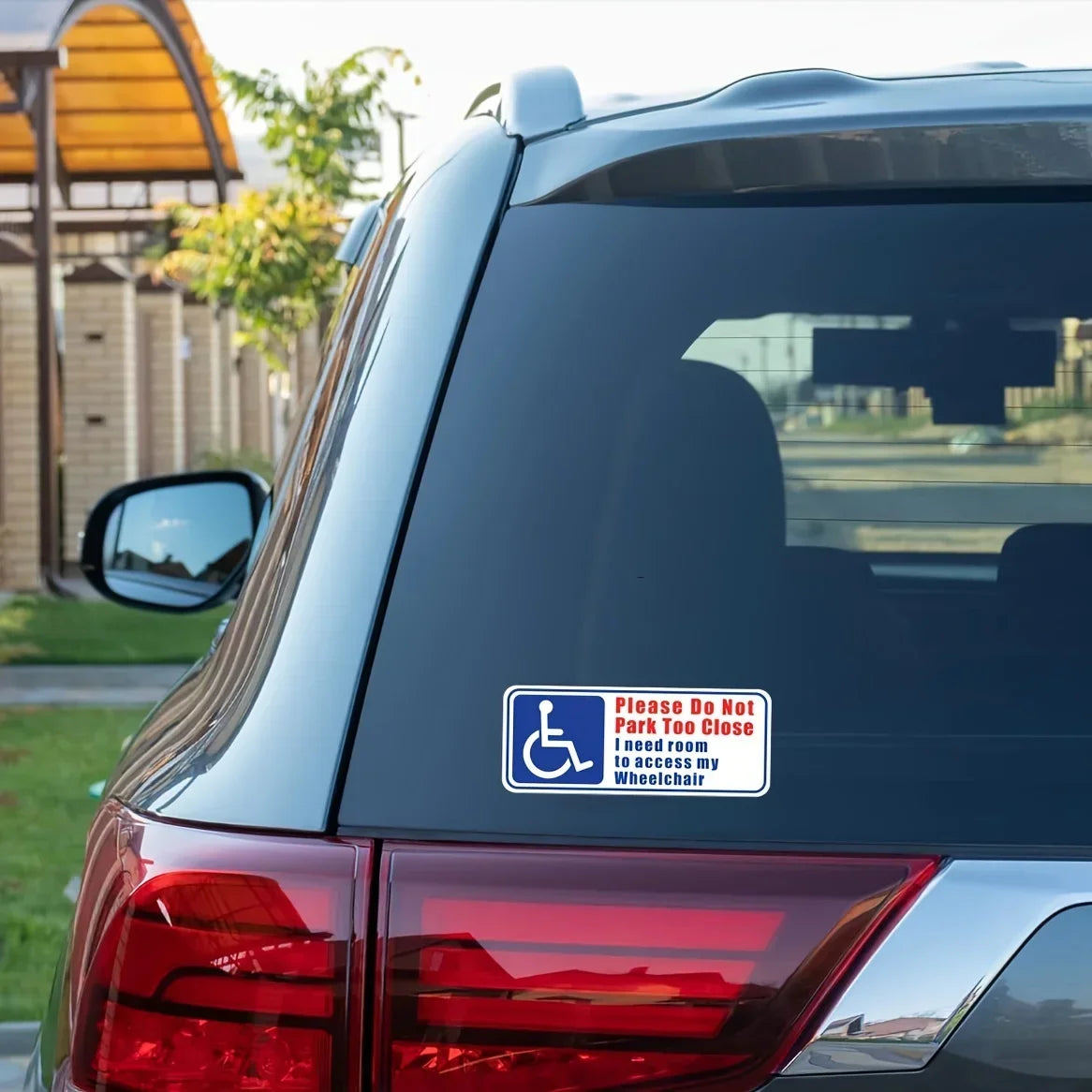 2pcs Do Not Park Too Close, Wheelchair Needs Space Sticker, Waterproof Label Sticker On Car Windshield Peaceful Pleasures Health and Wellness