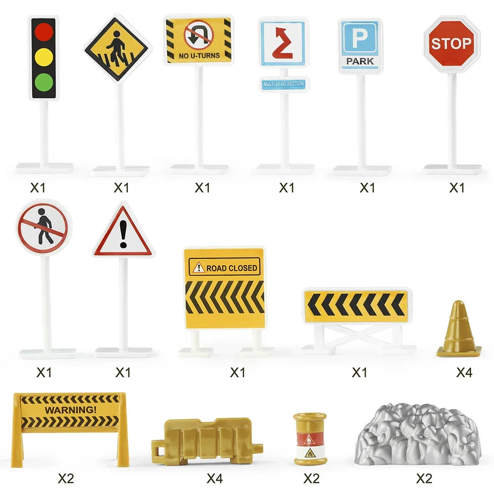 Large City Road Map DIY Scene Signs Car Parking Lot Game Children