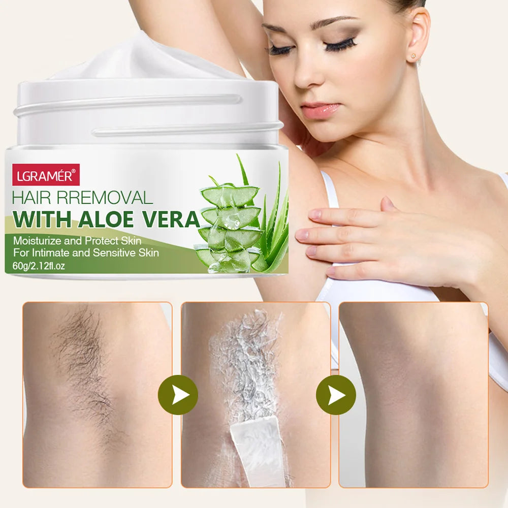 Painless Hair Removal Cream for Men & Women – 30g/60g Peaceful Pleasures Health and Wellness