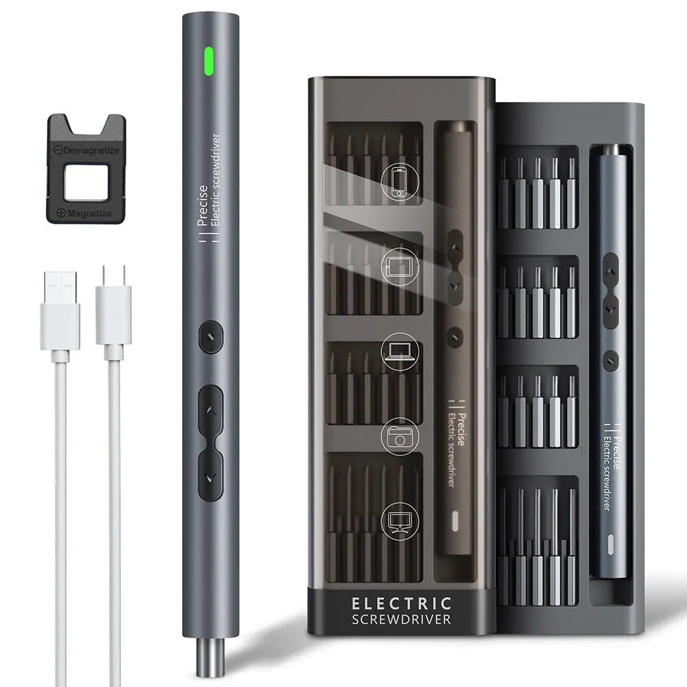 51 in 1 Electric Screwdriver Precision Set Power Tool Kit Rechargeable Wireless Cordless Magnetic Bits for Repair Home Household Peaceful Pleasures Health and Wellness 51 in 1 set