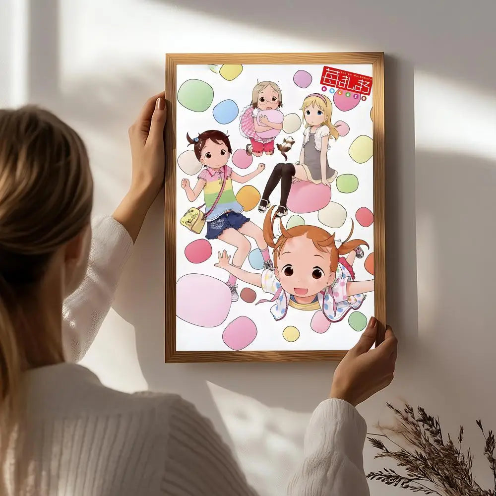 Anime S-Strawberry Marshmallow Poster HD Self Adhesive Waterproof Wall Art Ideal for Home Office Dorm Bedroom Great Gift Peaceful Pleasures Health and Wellness White5 15X20cmNoframe