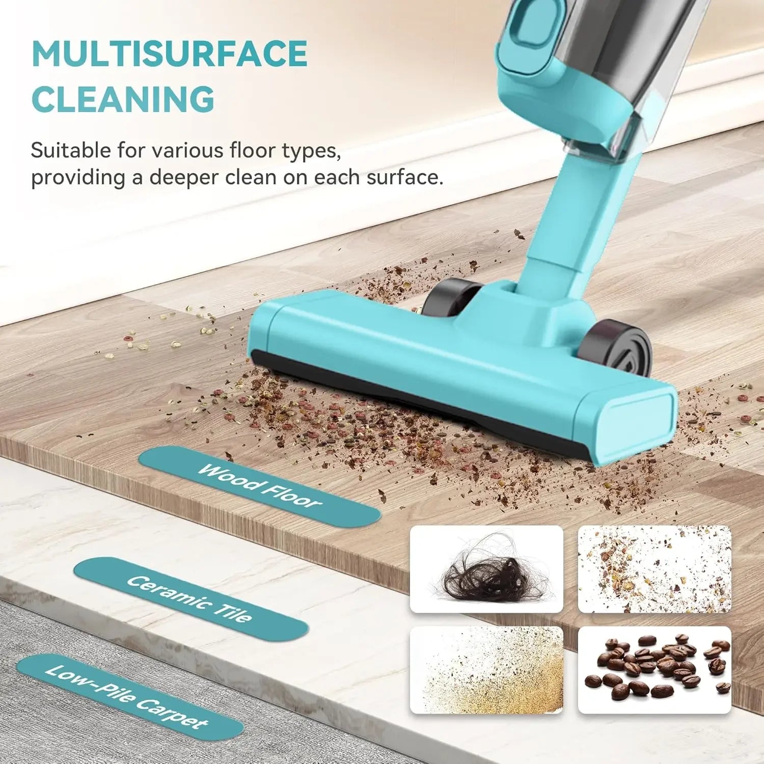 20KPa Powerful Stick Vacuum Cleaner, 16Ft Cord, Lightweight for Hardwood Floors & Pet Hair Peaceful Pleasures Health and Wellness