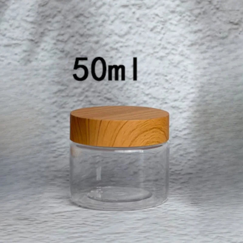 Clear Plastic Cosmetic Jars with Lids | Travel Storage Containers