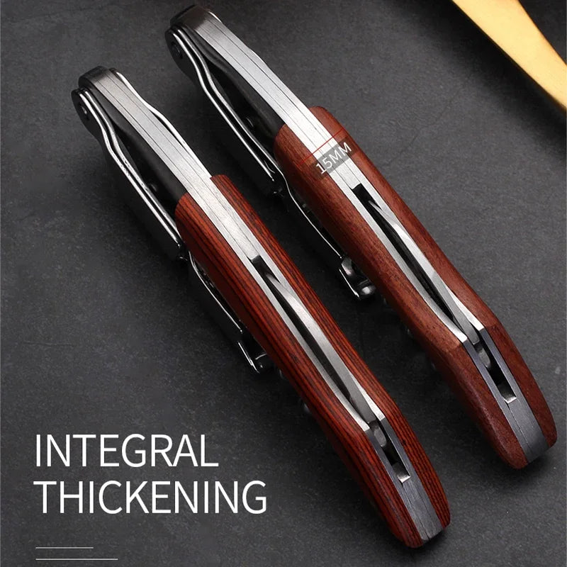 Professional Corkscrew Wine Key with Ergonomic Wood Grip Beer Bottle Opener Multifunction Beer Cap Bottle Opener Kitchen Tool Peaceful Pleasures Health and Wellness