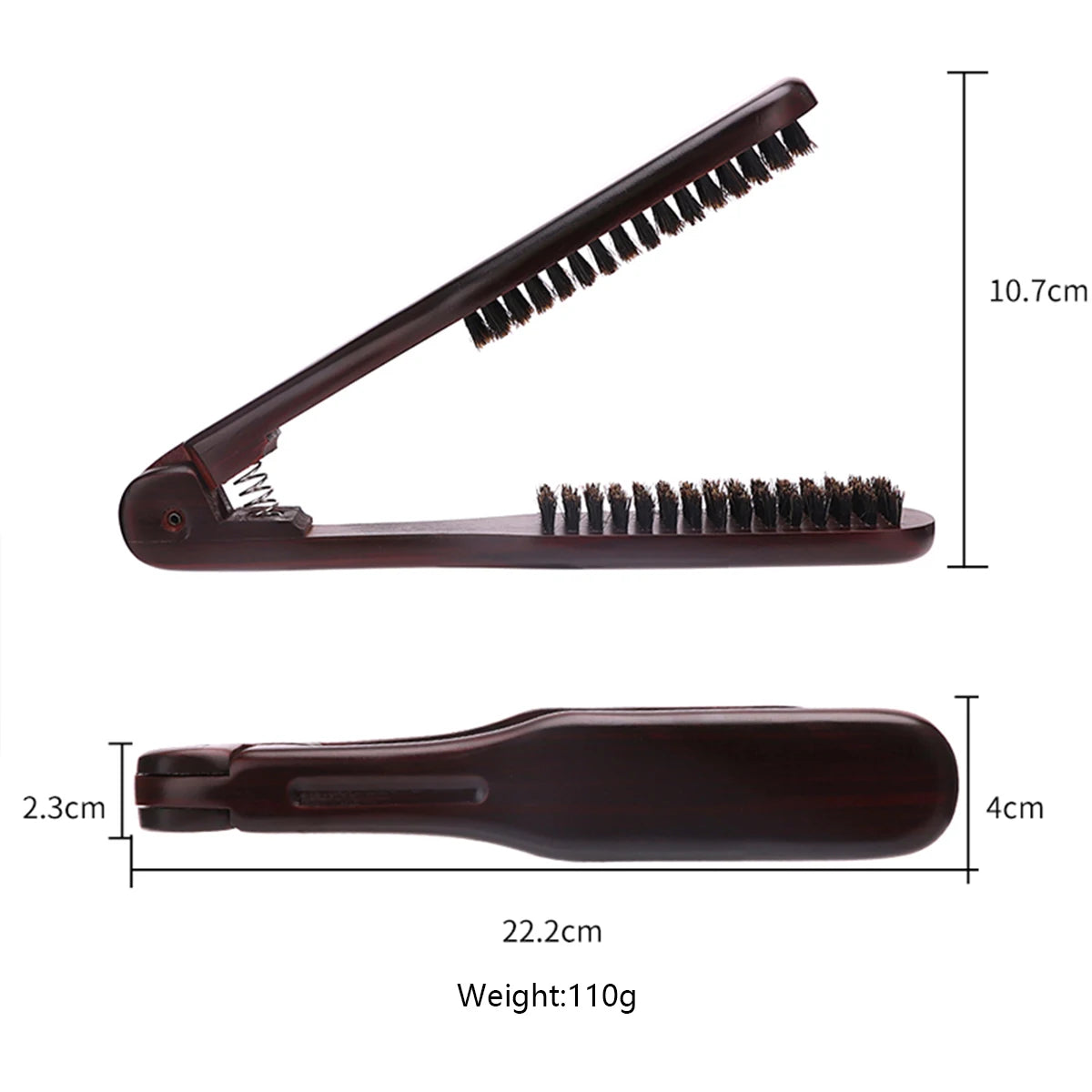 Wooden Hair Straightening Comb Hairdressing Comb, Practical Double Sided Brush Using with Dryer for Making Smoother Peaceful Pleasures Health and Wellness