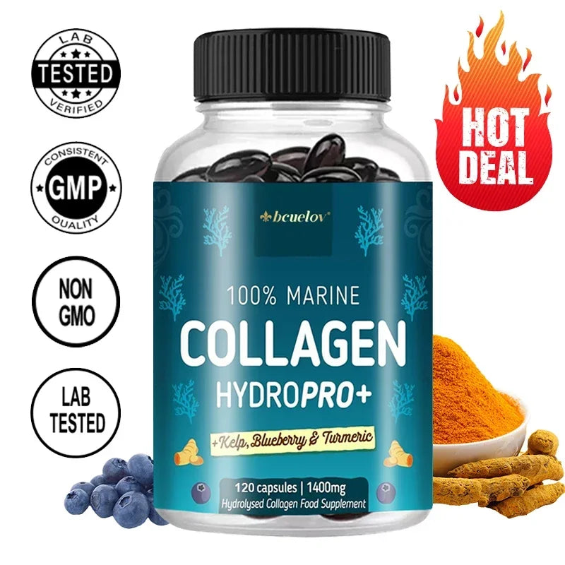 Hydrolyzed Marine Collagen - HYDROPRO supports skin and joint, hair and nail health nutritional supplement Peaceful Pleasures Health and Wellness