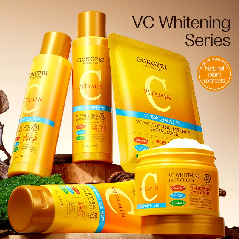 GONGPEI Vitamin C Whitening Face Mask Serum & Cream Set Korean Skincare Set Peaceful Pleasures Health and Wellness