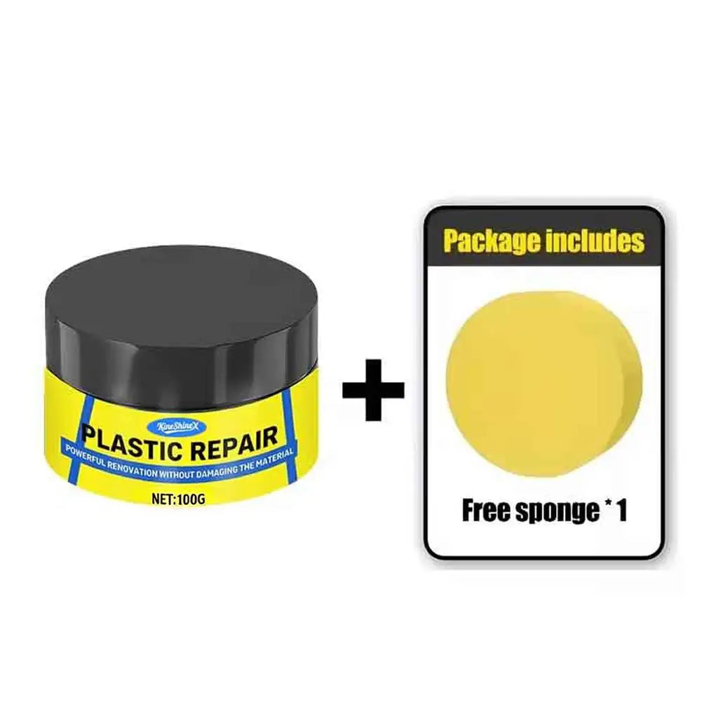 Instant Plastic Renovation Cream 50G/100G- Double Black Restorer for Car Interior Plastic & Leather, Restores Shine Instantly Peaceful Pleasures Health and Wellness 100g