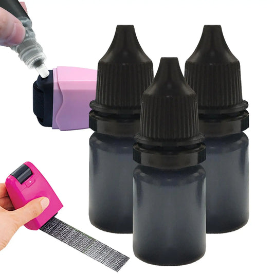 Privacy Stamp Ink Refills 3-Pack | Black Security Stamp Ink Stamp Ink Refill Peaceful Pleasures Health and Wellness
