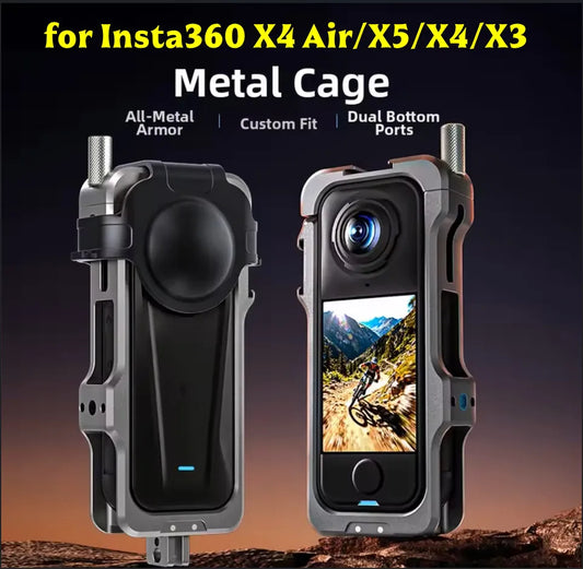 Aluminum Protective Cage for Insta360 X4 Air X5 X4 X3 Camera Protective Cage Oasis Select