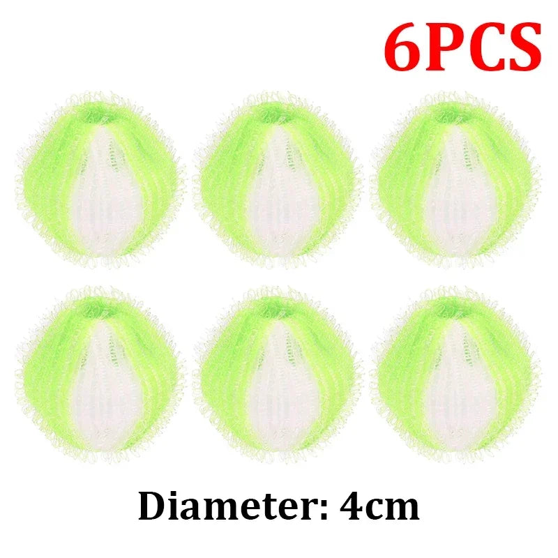 6/12pcs Downy Laundry Balls Pet Hair Remover Washing Capsules Removes Lint Personal Care Clothes Limpieza Reusable Ball Catch Peaceful Pleasures Health and Wellness Style C-6PCS