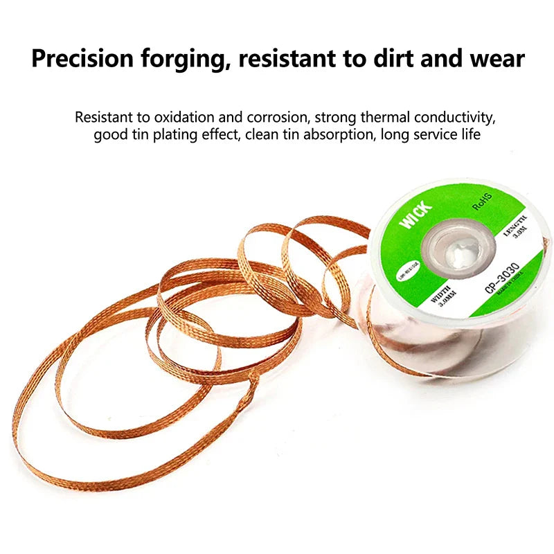 5-Pack Desoldering Braid – No-Clean Low Residue Solder Wick