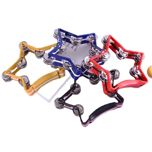 Five-pointed Star Tambourine Kindergarten Teacher Teaching Aid Peaceful Pleasures Health and Wellness