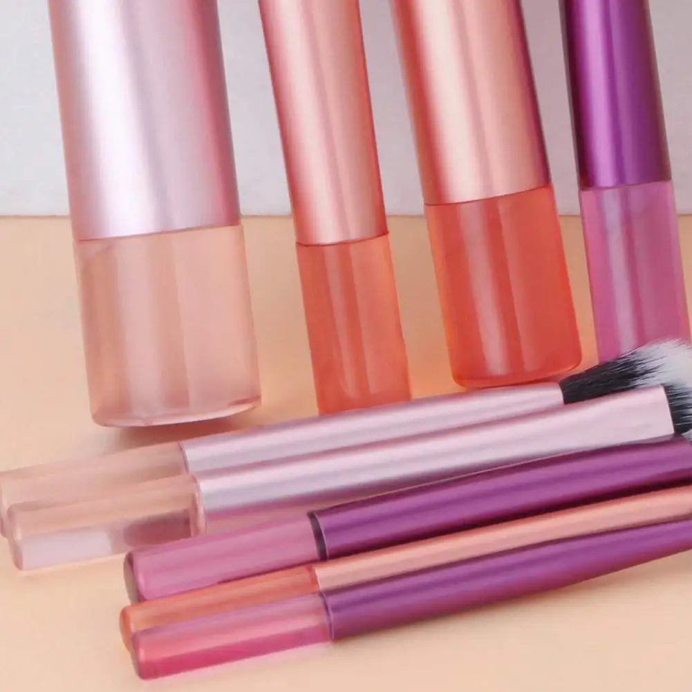 10pcs Makeup Brushes Set With Storage Bag Portable Outdoor Travel Set Eyeshadow Foundation Blush Blender Concealer Beauty Makeup Peaceful Pleasures Health and Wellness