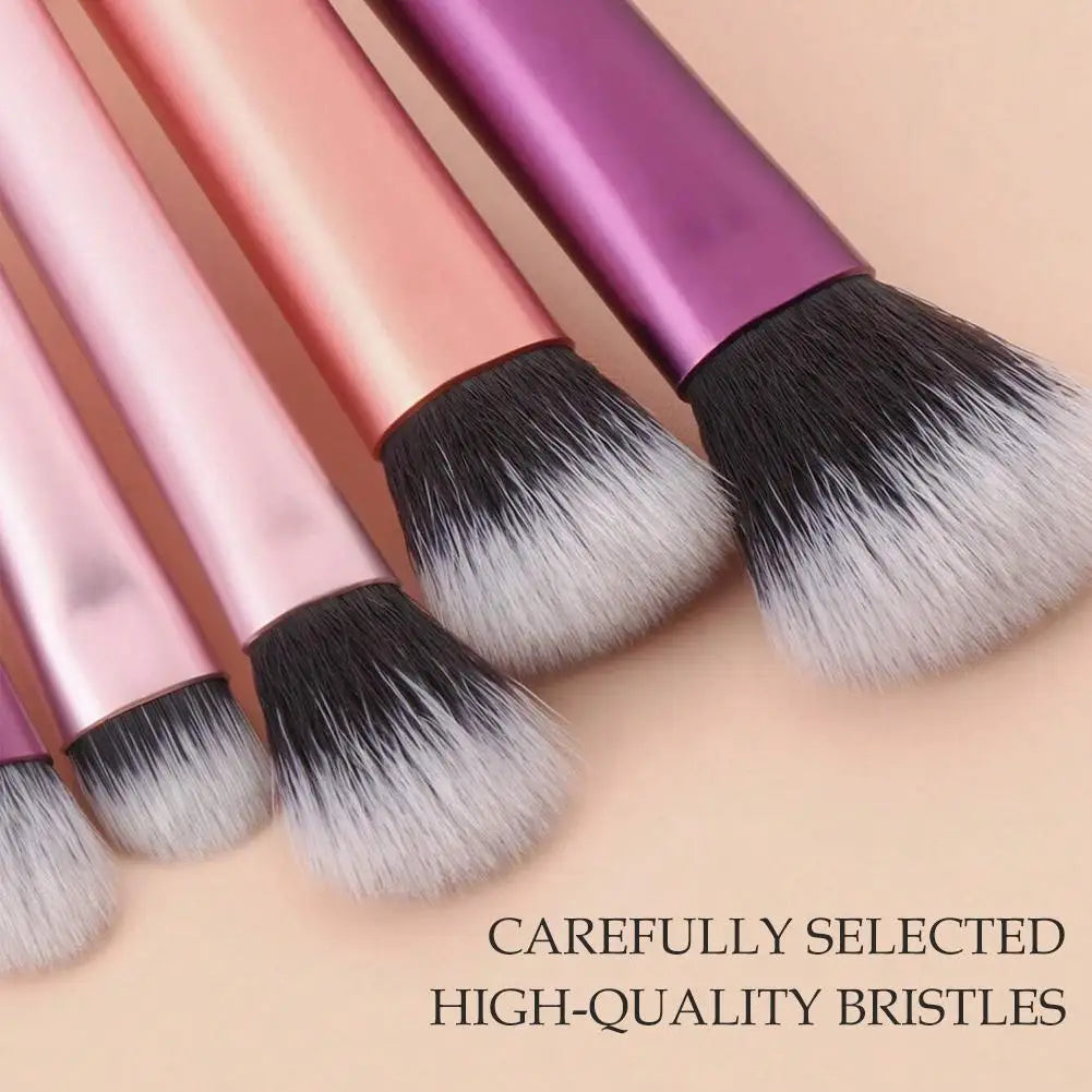 10pcs Makeup Brushes Set With Storage Bag Portable Outdoor Travel Set Eyeshadow Foundation Blush Blender Concealer Beauty Makeup Peaceful Pleasures Health and Wellness