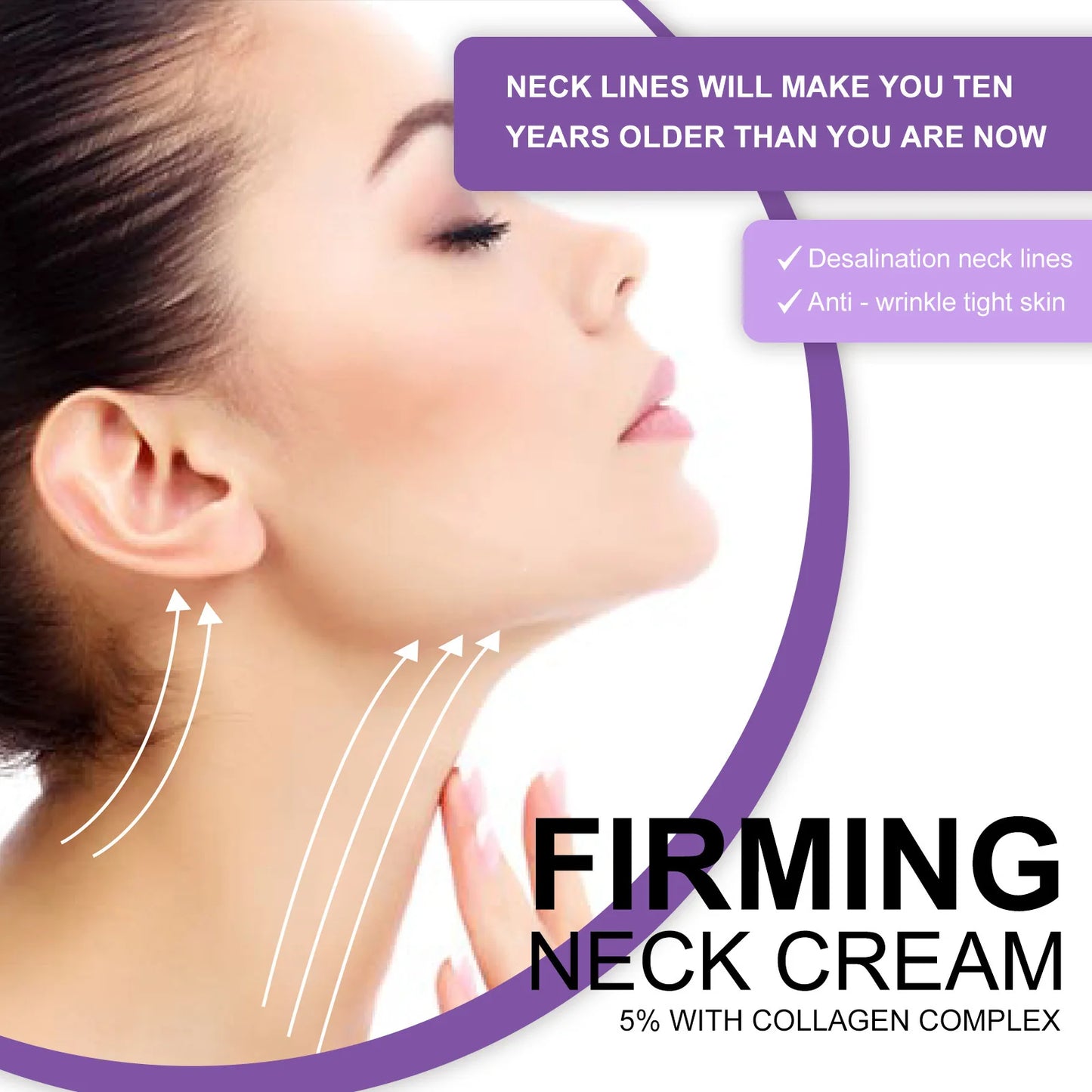 Neck Firming Cream Fading Fine Line Double Chin Reducer Rejuvenation Tightening Moisturizing Hydrolyzed Collagen Neck Cream Peaceful Pleasures Health and Wellness