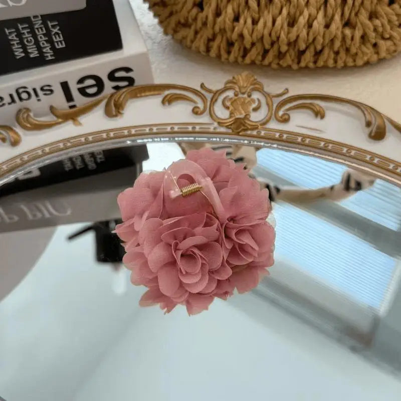 Rose Flower Petal Claw Clip | Elegant Floral Shark Hair Clip