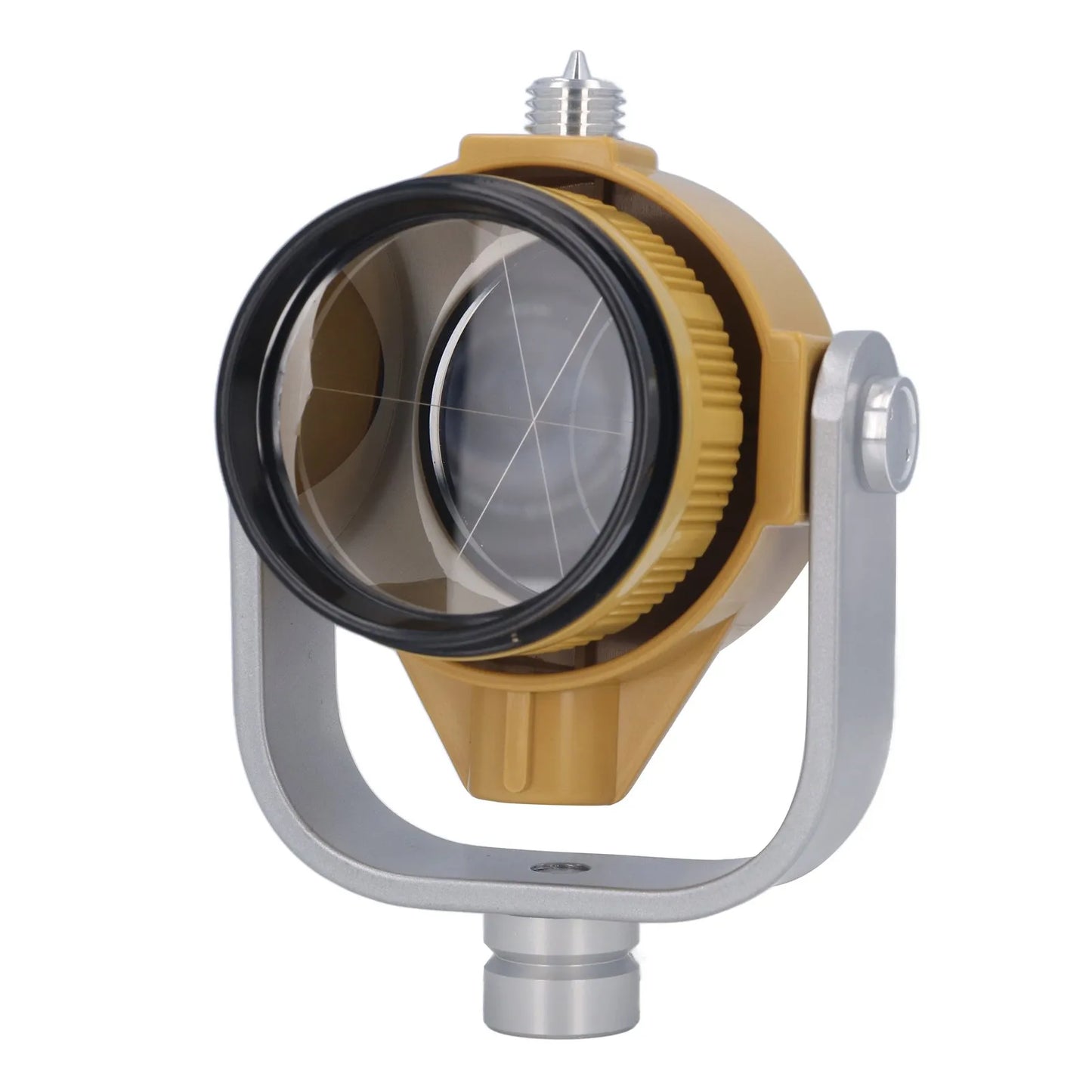 Total Station Single Prism 64 Light Grey ABS and K9 Total Station Prism with Adjustable Brass Connector for Ranging Measurement Peaceful Pleasures Health and Wellness