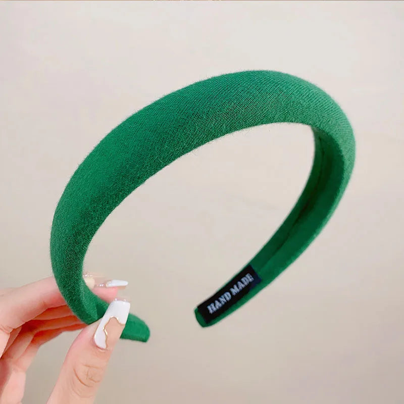 Colorful Spong Linen Headdress Simple Basic Face-washing Headband