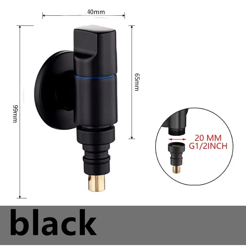 Brass G1/2 Angle Valve | Multi-Function Triangle Water Stop Valve