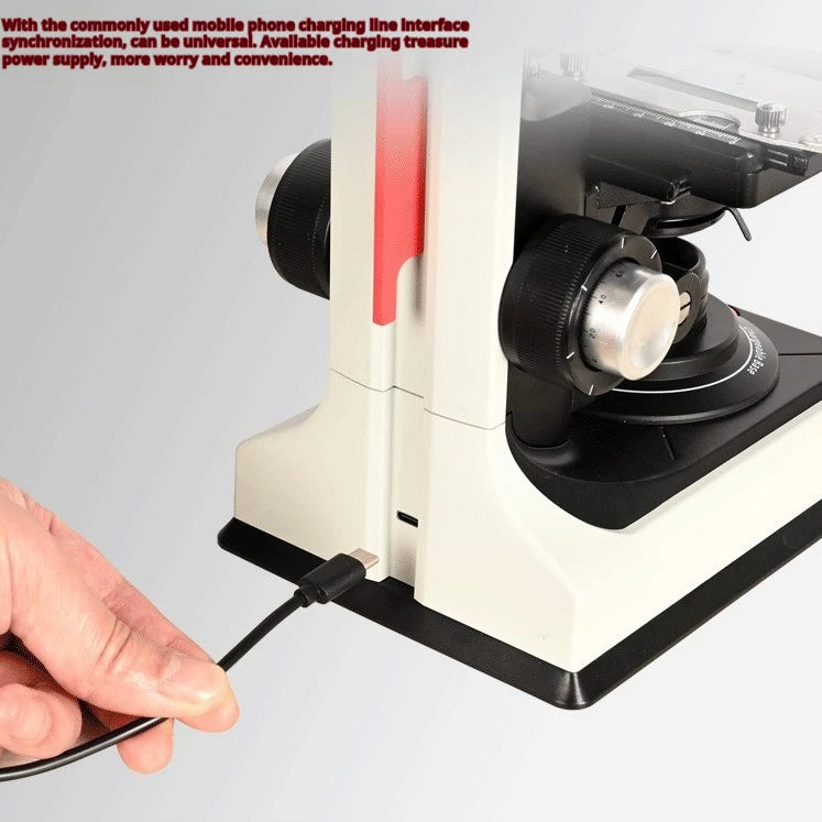 Electronic Binocular Biological Microscope Optical Instrument for Teaching and Research Experiments Peaceful Pleasures Health and Wellness