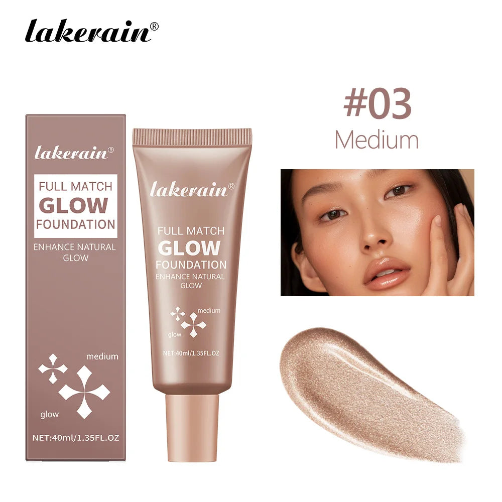 4colors Glow Foundation Liquid Natural Concealer For Long Duration Moisturizing Waterproof Contouring Highlights Makeup Products Peaceful Pleasures Health and Wellness 03 Medium