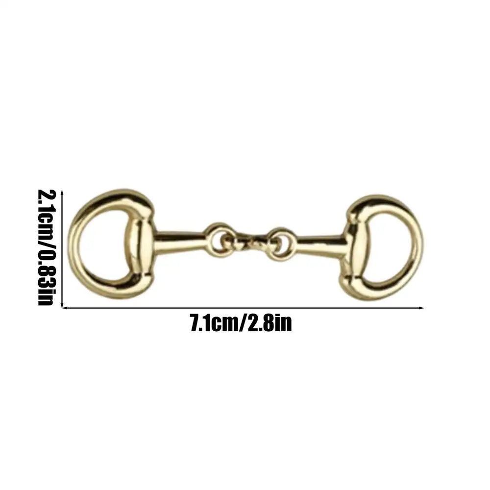 Double D-Ring Snaffle Bit Buckle | Zinc Alloy Clasp 4-Pack