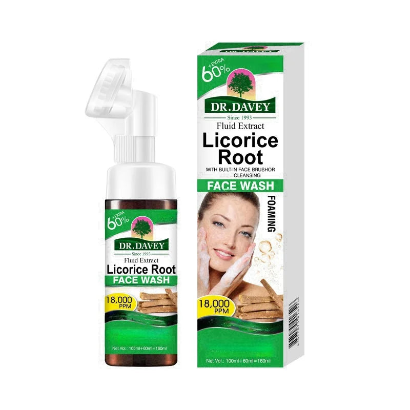 Licorice Bubble Mousse Facial Cleanser for Cleansing and Moisturizing Men and Women, Suitable for Cleaning and Non Tightening Peaceful Pleasures Health and Wellness Licorice Root Foam C