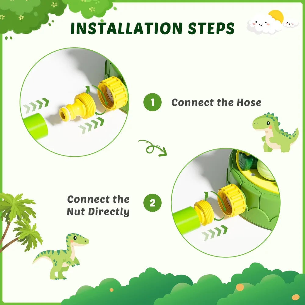 Dinosaur Water Sprinkler for Kids – Outdoor Summer Yard Toy