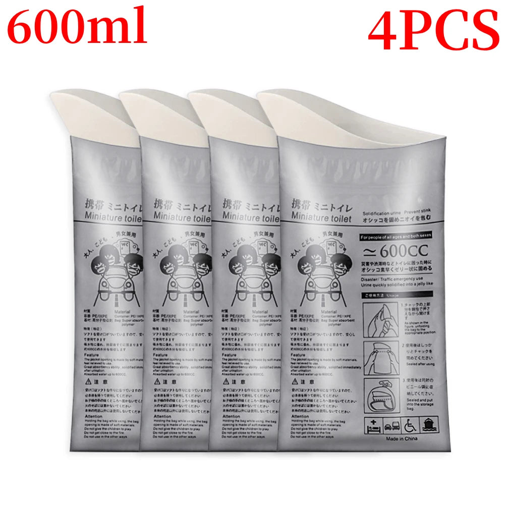 4-32Pcs Outdoor Emergency Urine Bags 700ml Disposable Travel Mobile Toilet Portable Urinal Bag for Female Baby Male Vomiting Bag Peaceful Pleasures Health and Wellness 600ml 4PCS