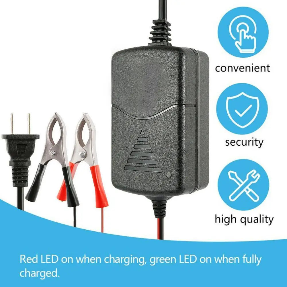 12V Motorcycle Charger for AGM Batteries with Indicator Peaceful Pleasures Health and Wellness