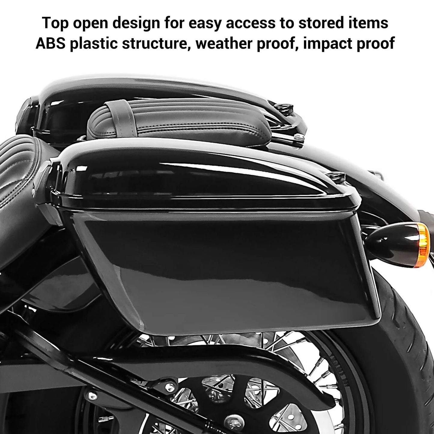 Motorcycle Hard Saddle Bags 22L Locking Side Boxes for Suzuki