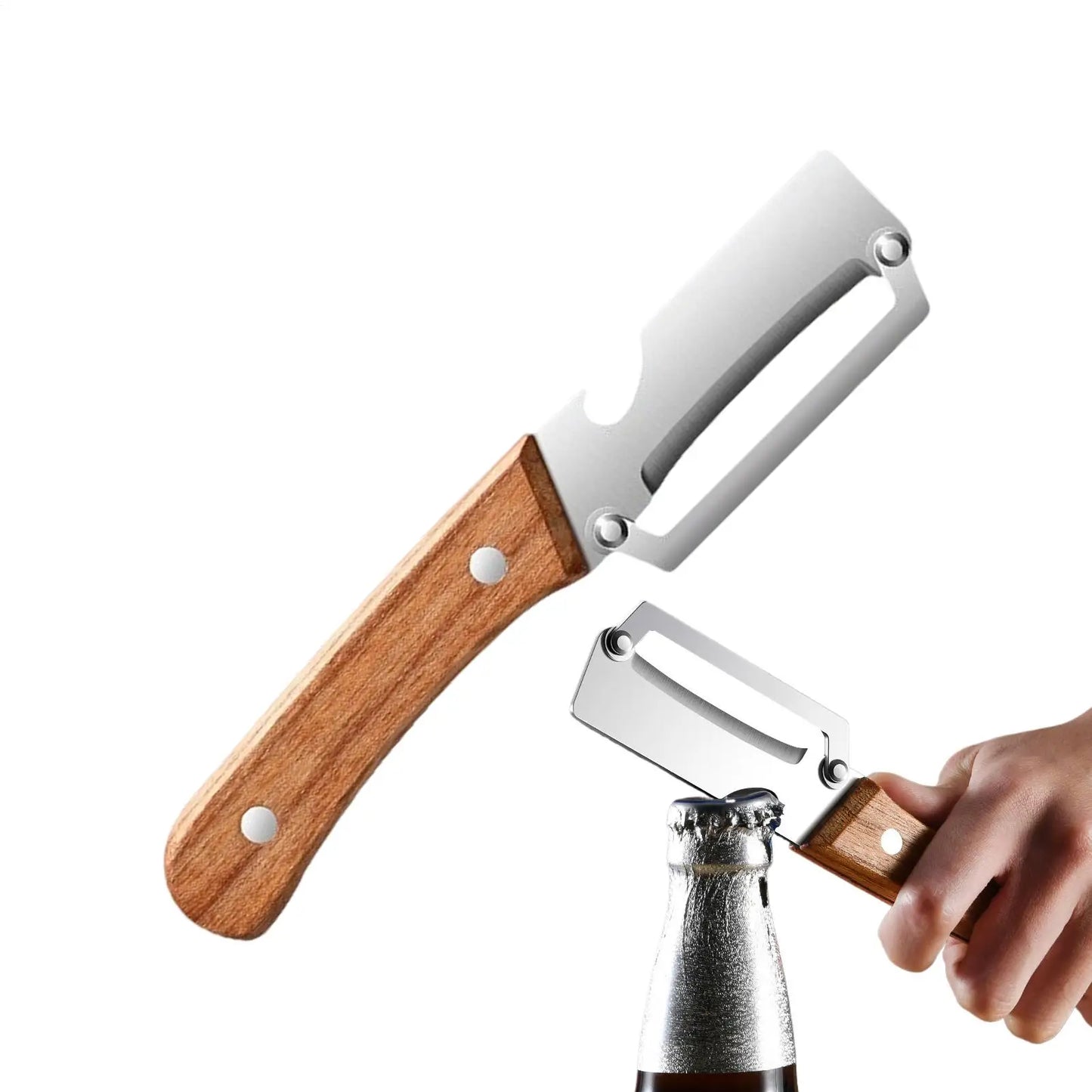 Stainless Steel Vegetable Peeler | Ergonomic Wooden Handle