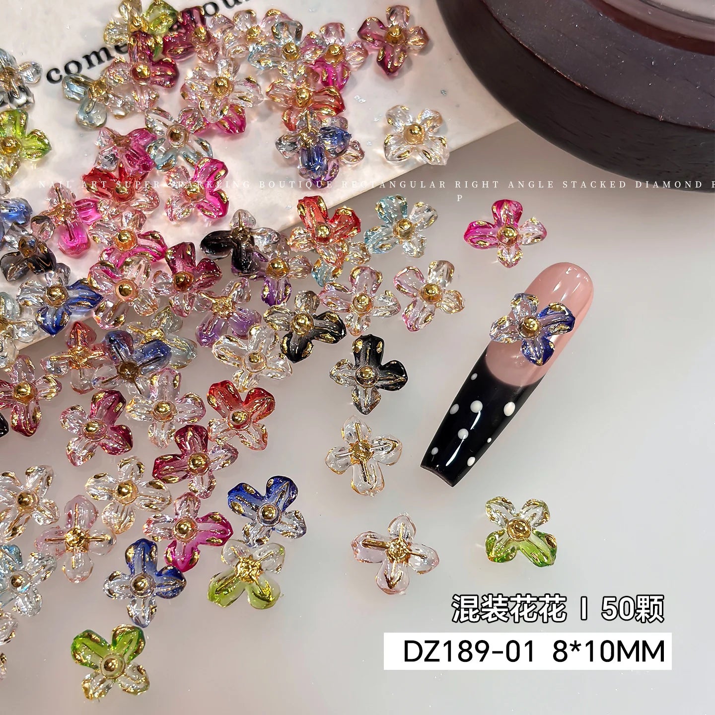 3D Resin Rose & Butterfly Nail Charms | Flat Back DIY Nail Art