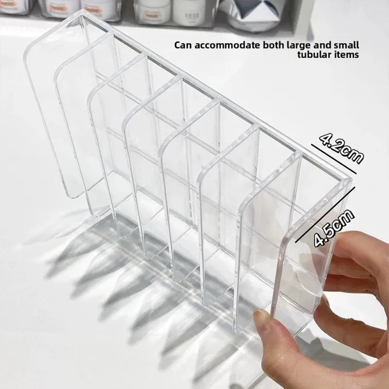 Acrylic Cosmetics Organizer – Lipstick & Skincare Storage Rack