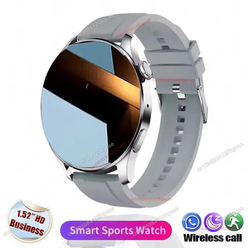 2026 New Men's Smart Watch 1.52'' HD Display Health Tracking Bluetooth Calling Voice Assistant Sports Smartwatch for Andorid IOS Peaceful Pleasures Health and Wellness Silver