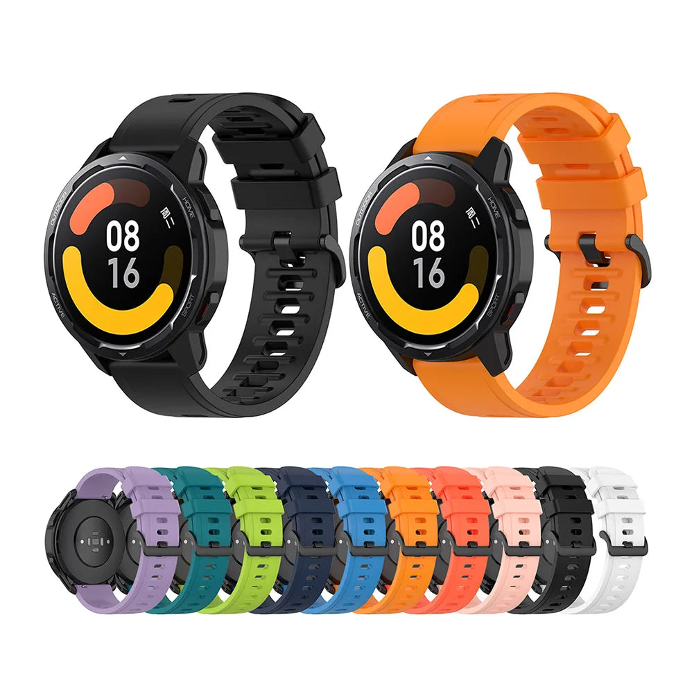 Silicone Watch Band for Xiaomi MI Watch S1 Active & Watch Color Peaceful Pleasures Health and Wellness
