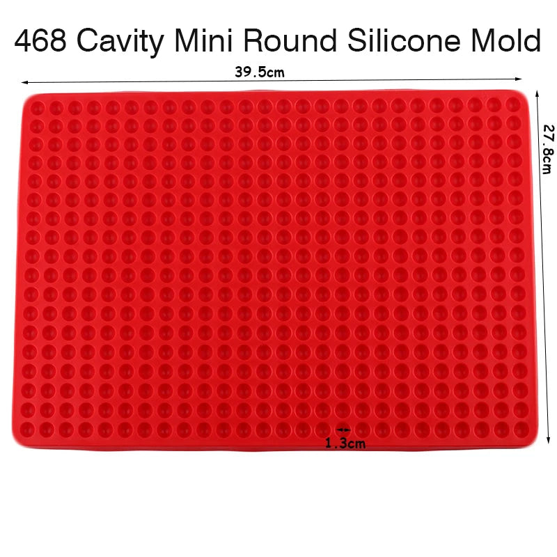 Mini Round Silicone Mold – 468 or 228 Cavity for Chocolate Drops, Dog Treats, Candy, Ganache & Jelly