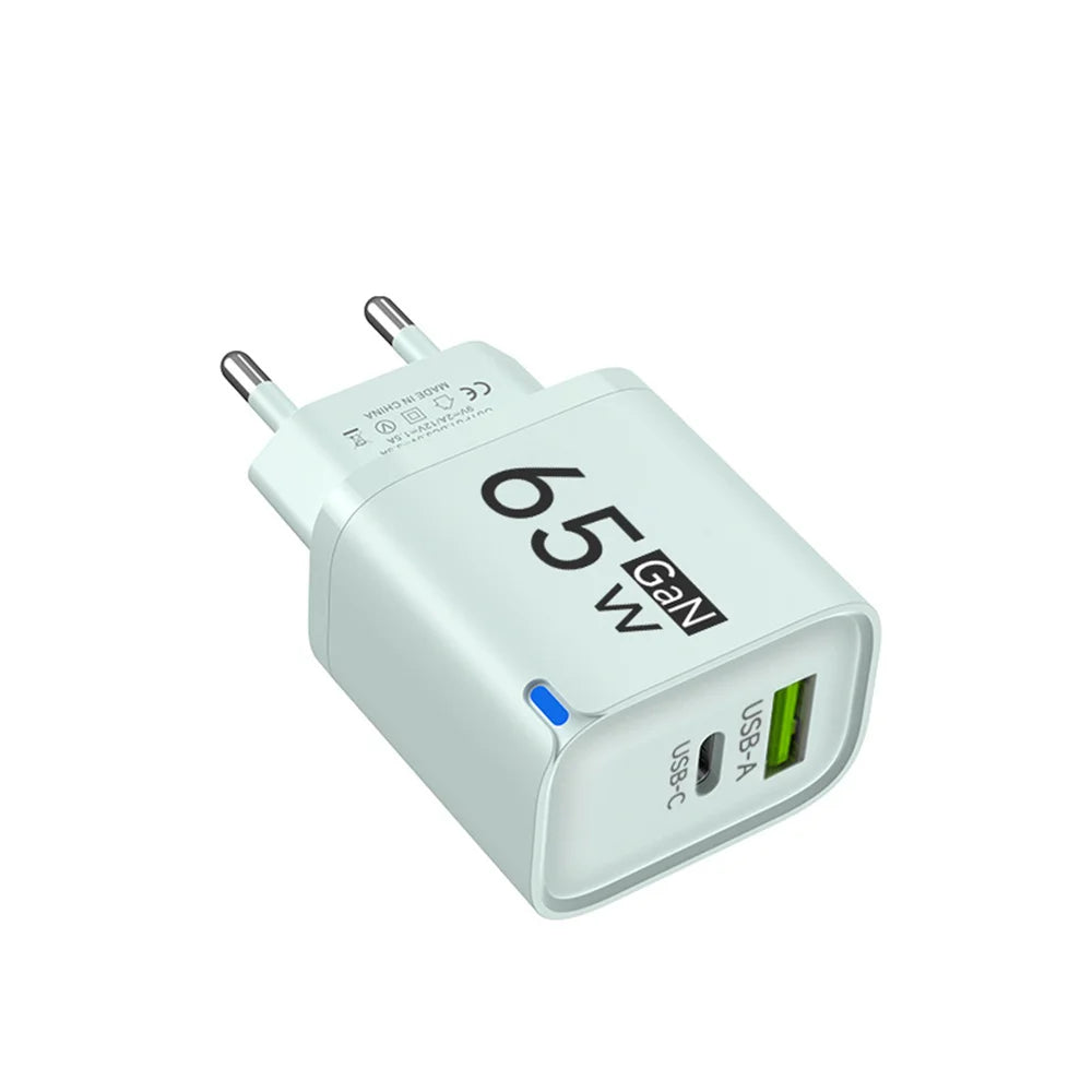65W GaN USB-C Fast Charger PD QC | iPhone Samsung Travel