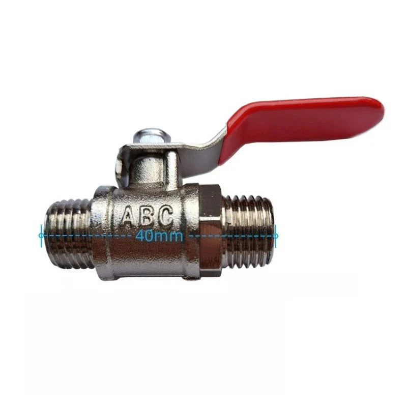 Copper 1/4" DN8 Ball Valve Plunger Pump Head & Handle Switch