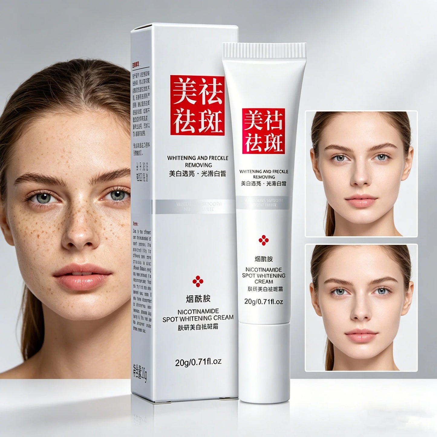 Fades Freckle Dark Spots Face Cream Niacinamide Whitening Cream Vitamin E Improve Dullness Fast Brighten Nourish Skin Care Peaceful Pleasures Health and Wellness